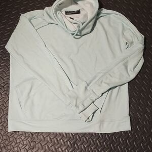 Under Armour Soft Green Cowl Neck Sweater With Mesh Sleeve Details Size L
